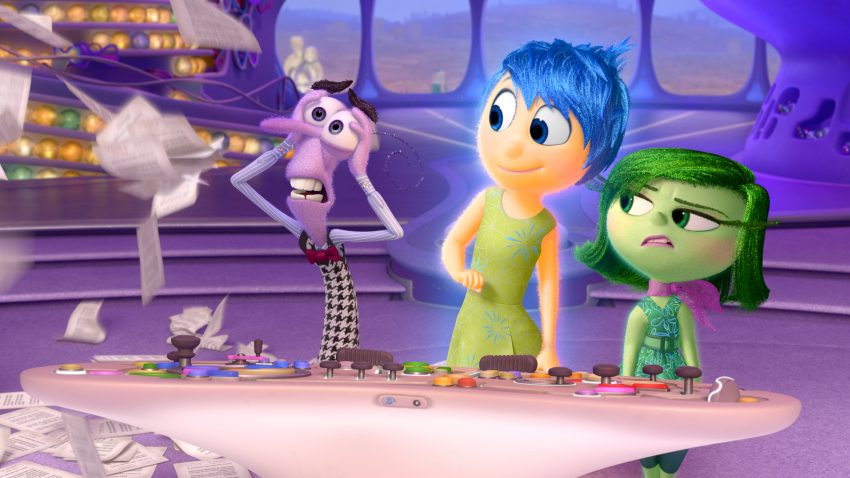 ALLES STEHT KOPF - INSIDE OUT - Angst (Bill Hader), Freude (Amy Poehler) und Ekel (Mindy Kaling) - ©2015 Disney•Pixar. All Rights Reserved.