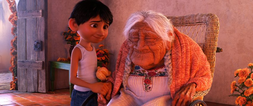 COCO - In Disney•Pixar’s “Coco,” Miguel (voice of Anthony Gonzalez) has a very special relationship with his great-great-grandmother, Mamá Coco (voice of Ana Ofelia Murguía). Directed by Lee Unkrich and co-directed by Adrian Molina, Disney•Pixar’s “Coco,” opens in U.S. theaters on Nov. 22, 2017. ©2017 Disney•Pixar. All Rights Reserved.