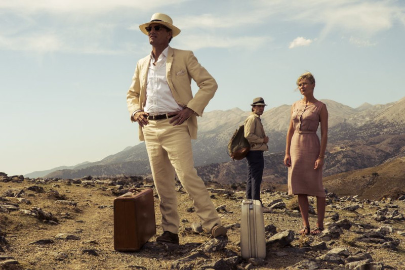 Szenenbild aus DIE ZWEI GESICHTER DES JANUARS - THE TWO FACES OF JANUARY - Chester (Viggo Mortensen, l.), Rydal (Oscar Isaac, Mitte) und Colette (Kirsten Dunst) - © Studiocanal