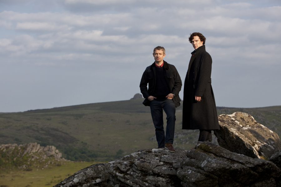 Szenenbild aus SHERLOCK - 2. Staffel - Martin Freeman und Benedict Cumberbatch - © Polyband Medien