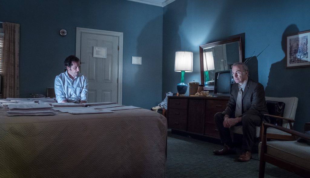 Szenenbild aus THE POST - DIE VERLEGERIN - Daniel Ellsberg (Matthew Rhys) und Reporter Ben Bagdikian (Bob Odenkirk) - © Universal Pictures