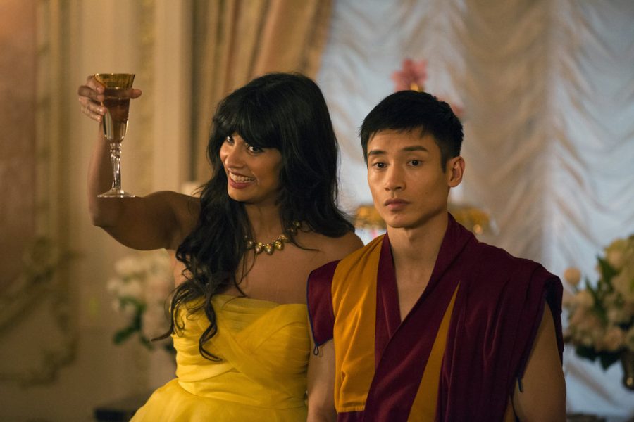 Szenenbild aus Staffel 1 von THE GOOD PLACE - Tahani (Jameela Jamil) und Jianyu (Manny Jacinto) - © Justin Lubin/NBC