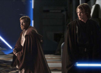 Szenenbild aus STAR WARS: EPISODE 3 - THE REVENGE OF THE SITH (2005) - Obi-Wan (Ewan McGregor) und Anakin (Hayden Christensen) - © Lucasfilm Ltd.
