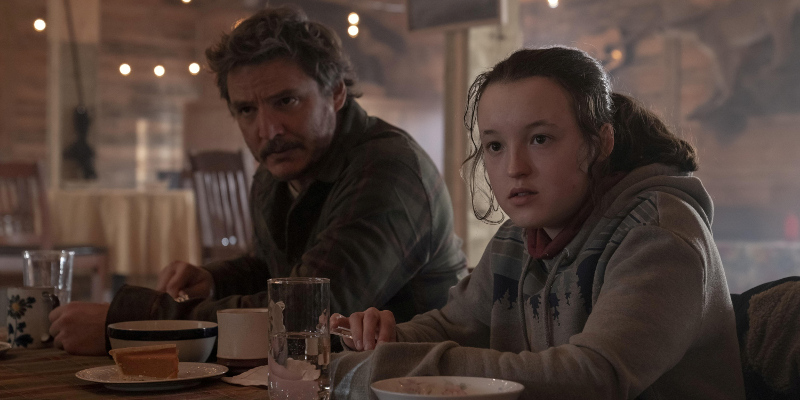 Szenenbild aus THE LAST OF US - Joel (Pedro Pascal) und Ellie (Bella Ramsey) - © HBO