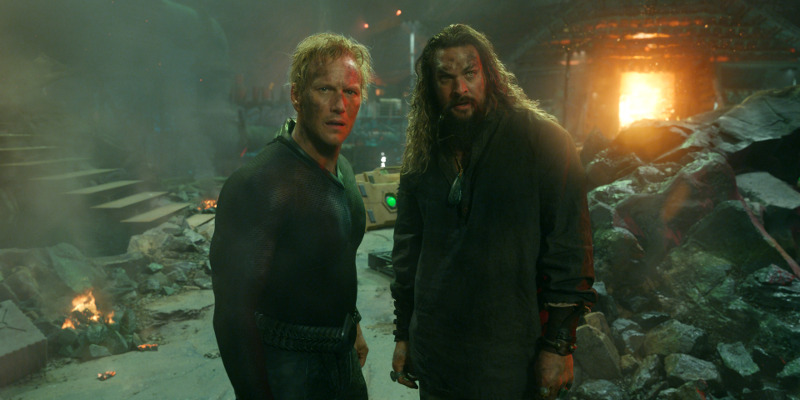 Szenenbild aus AQUAMAN AND THE LOST KINGDOM (2023) - Orm (Patrick Wilson) und Arthur (Jason Mamoa) - Copyright: © 2023 Warner Bros. Ent. All Rights Reserved.  TM & © DC