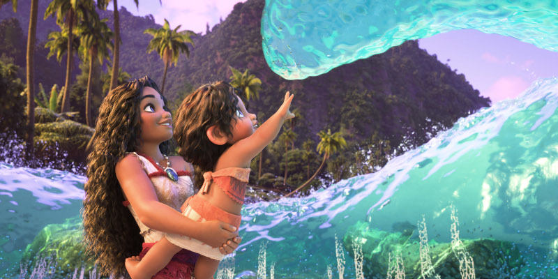 Szenenbild aus MOANA 2 - Vaiana 2 - Moana (Auli'i Cravalho) und ihre Schwester Simea (Khaleesi Lambert-Tsuda) - © 2024 Disney Enterprises, Inc. All Rights Reserved.