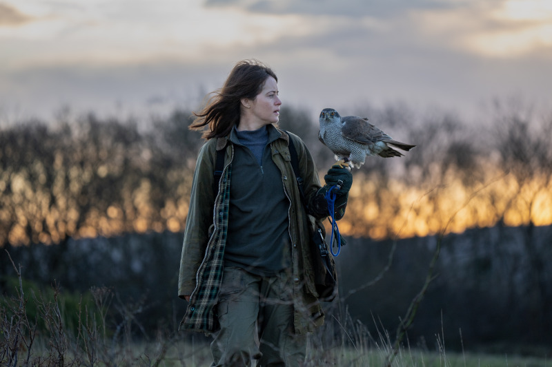 Szenenbild zu H WIE HABICHT - OT: H IS FOR HAWK - Helen (Claire Foy) - © 2025 Protagonist Hawk Limited, Saturnia Llc And Channel Four Television Corporation. All Rights Reserved